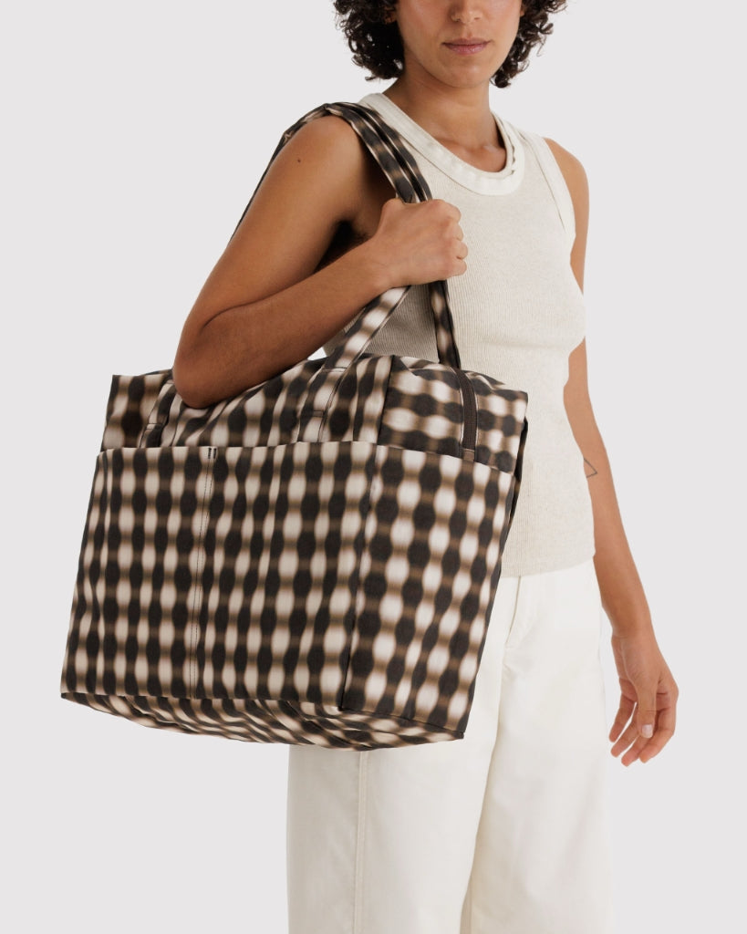 Cloud Carry-On Bag - Blurred Gingham Brown [PRE ORDER]