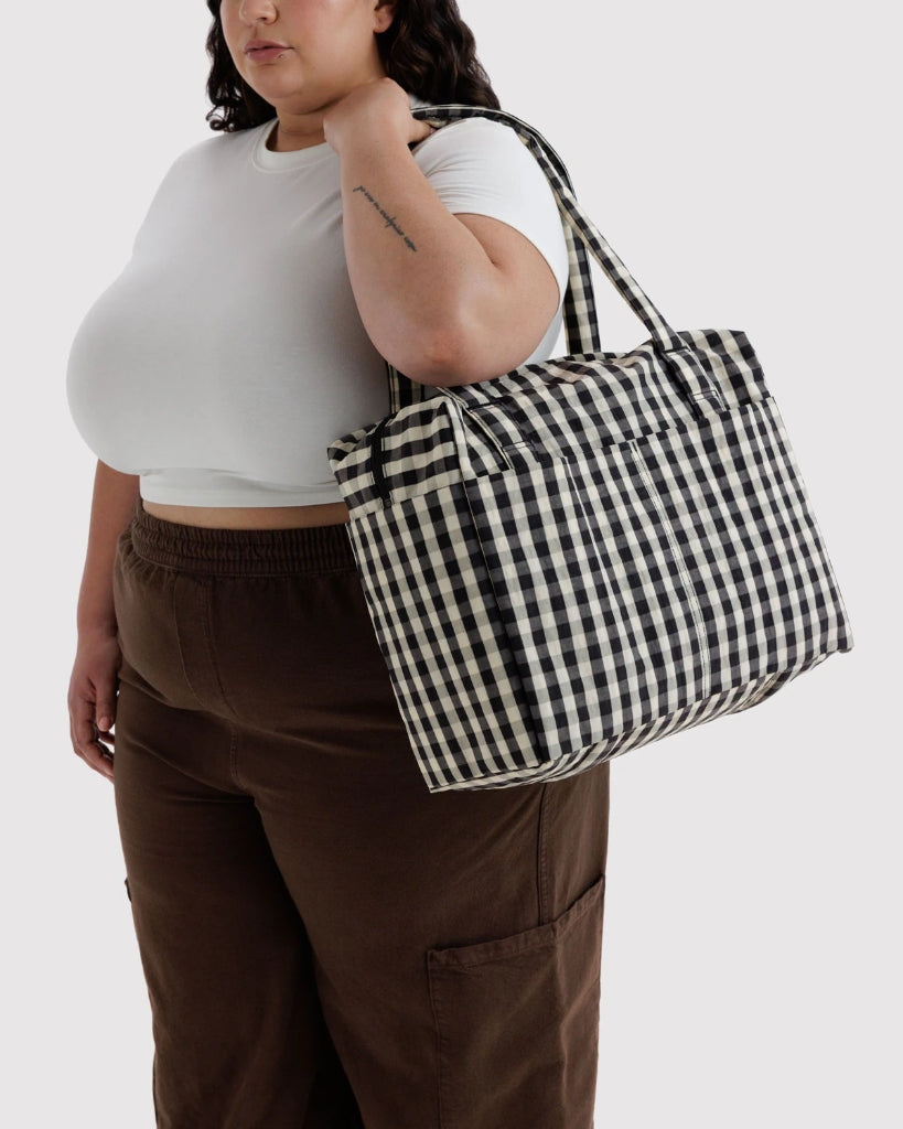 Small Cloud Carry-On Bag - Black & Cream Gingham [PRE ORDER]