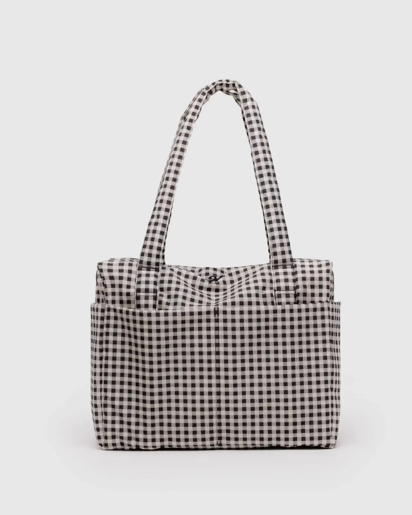 Small Cloud Carry-On Bag - Black & White Gingham [PRE ORDER]