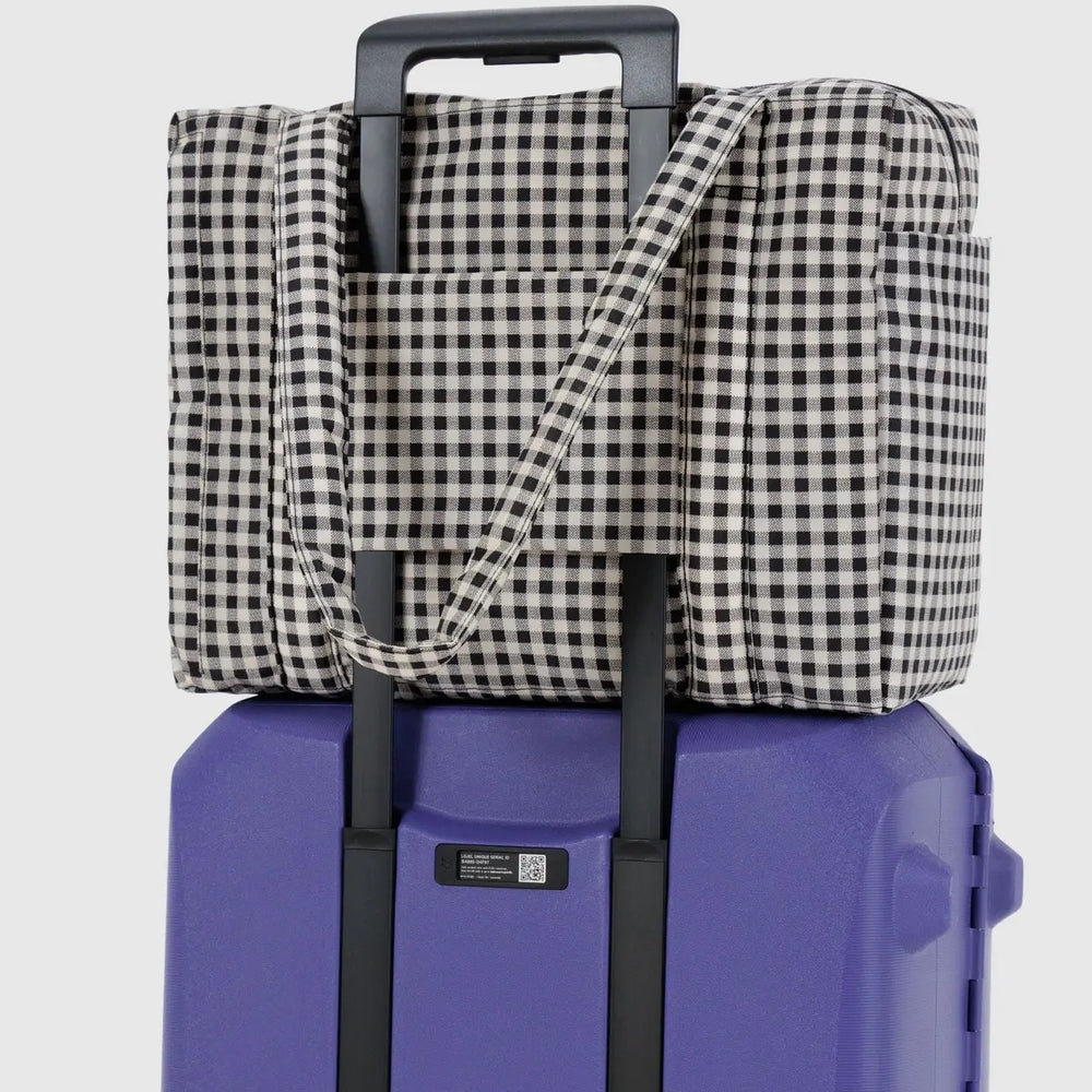 
                      
                        Small Cloud Carry-On Bag - Black & White Gingham [PRE ORDER]
                      
                    
