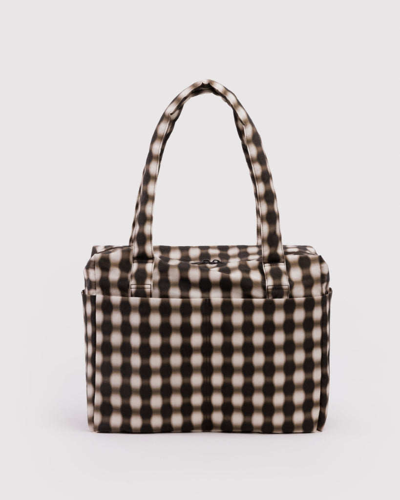 Small Cloud Carry-On Bag - Blurred Gingham Brown