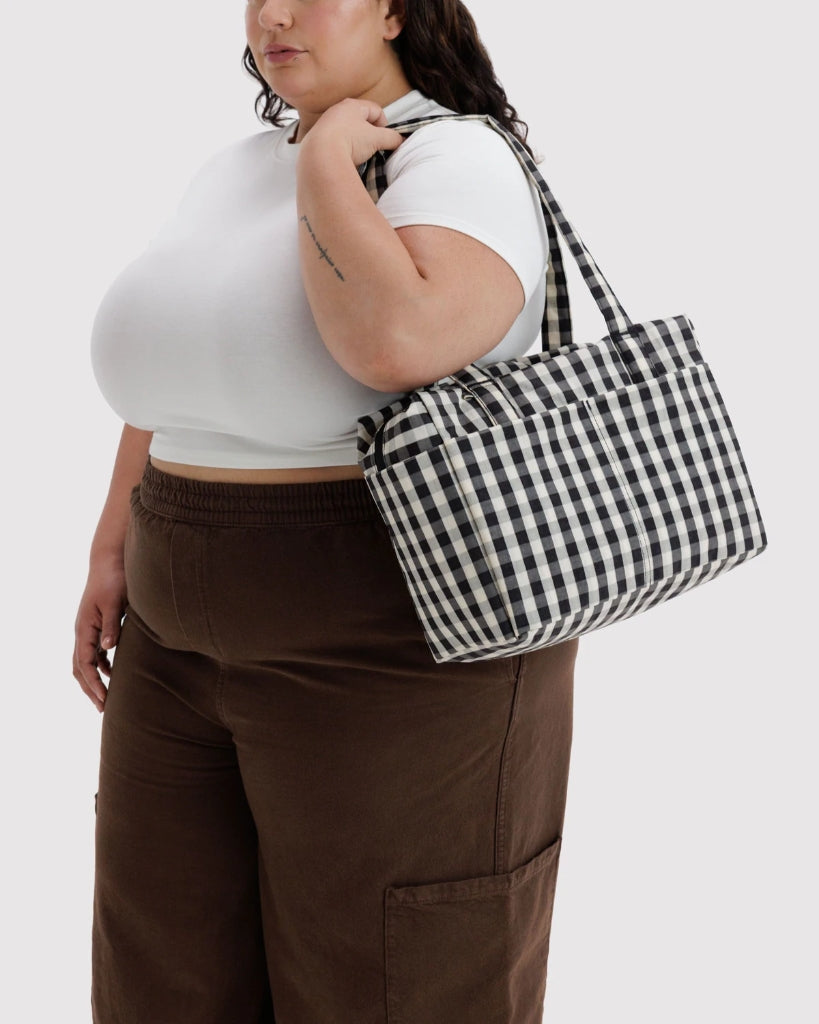 Everyday Cloud Bag - Black & Cream Gingham