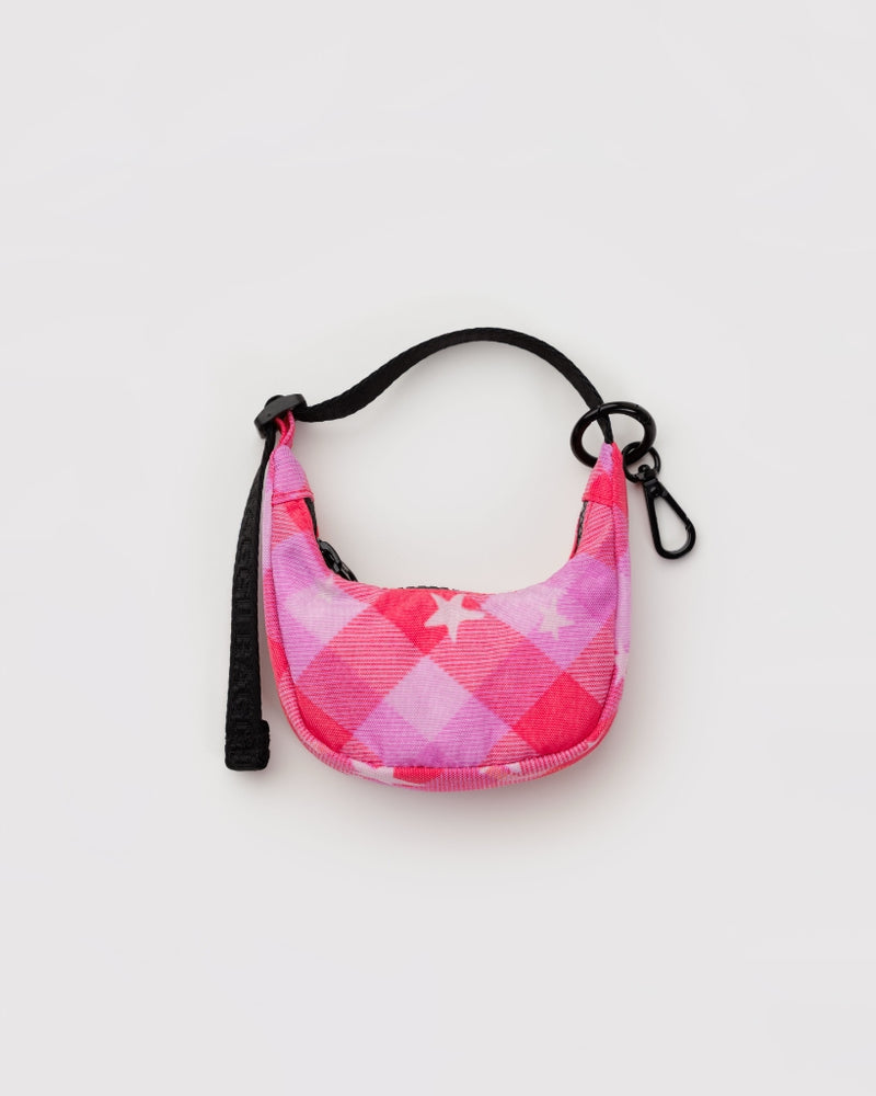 Charm Crescent Bag - Pink Star Plaid [PRE ORDER]