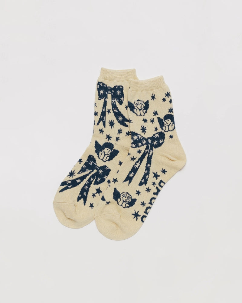 Crew Socks - Cherub Bows [PRE ORDER]