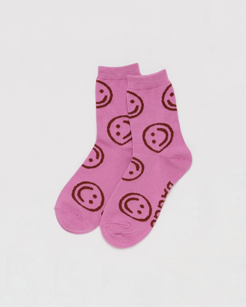 Crew Socks - Happy Extra Pink