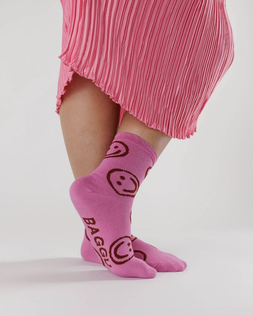 Crew Socks - Happy Extra Pink