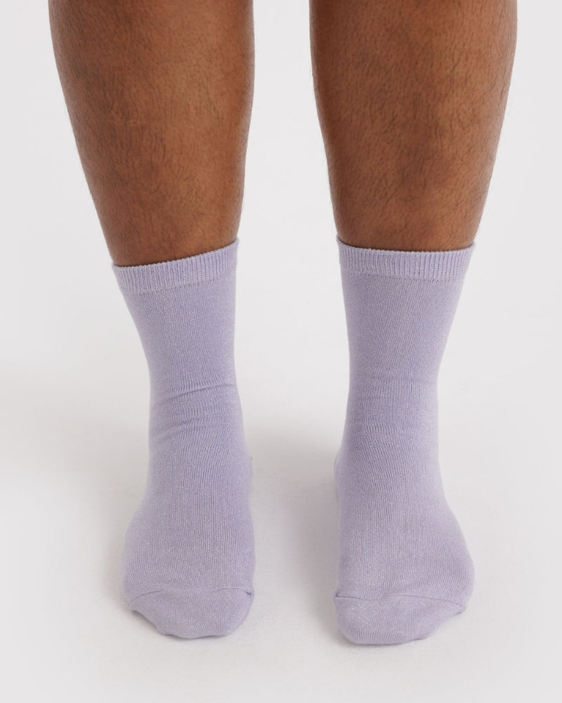 Crew Socks - Lilac Metallic