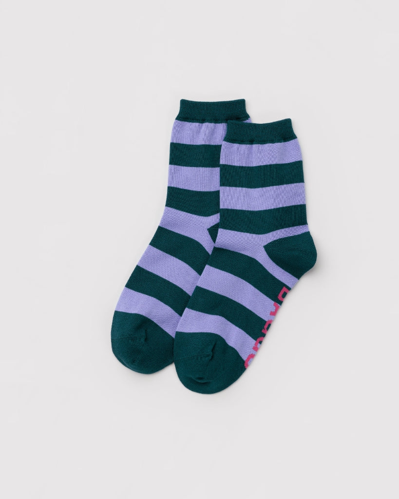 Crew Socks - Malachite Stripe