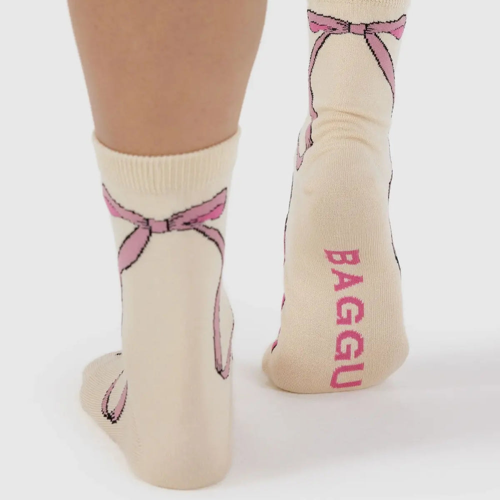 Crew Socks - Pink Bow [PRE ORDER]