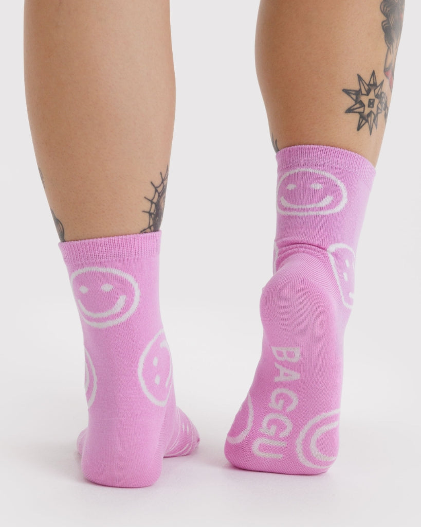Crew Socks - Pink Happy