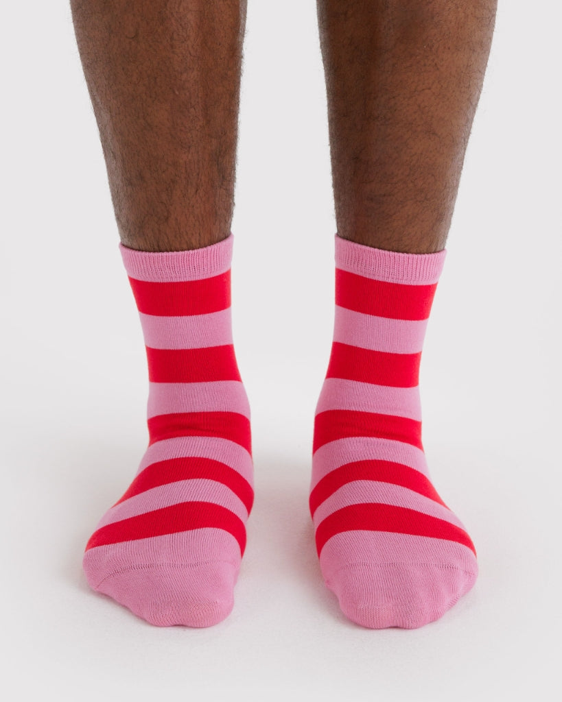 Crew Socks - Pink Stripe