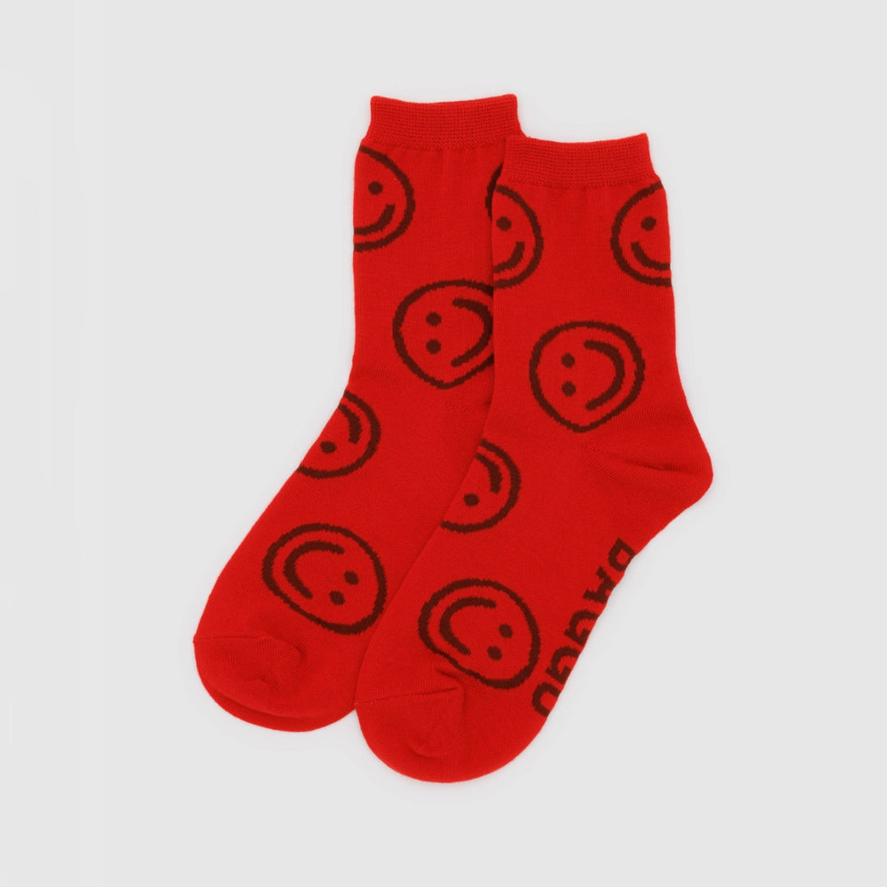 Crew Socks - Red Happy [PRE ORDER]