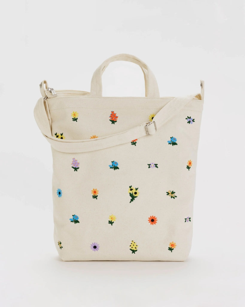 Duck Zip Bag - Embroidered Ditsy Floral