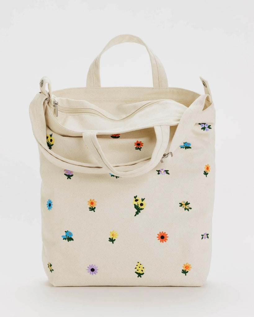Duck Zip Bag - Embroidered Ditsy Floral