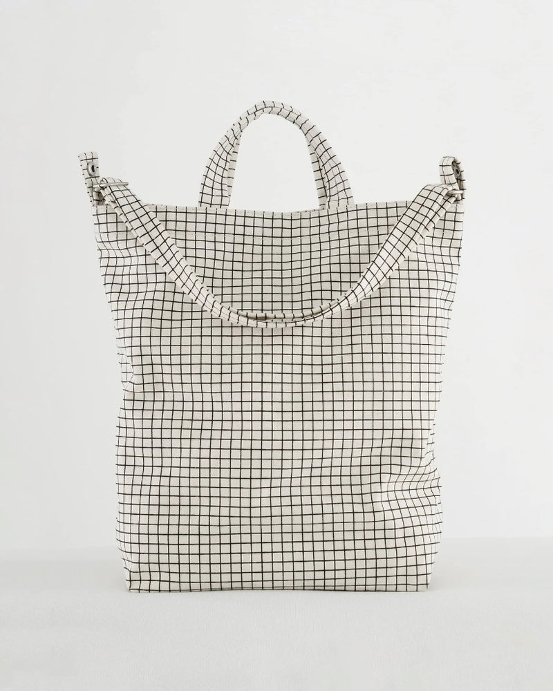 Duck Zip Bag - Natural Grid [PRE ORDER]