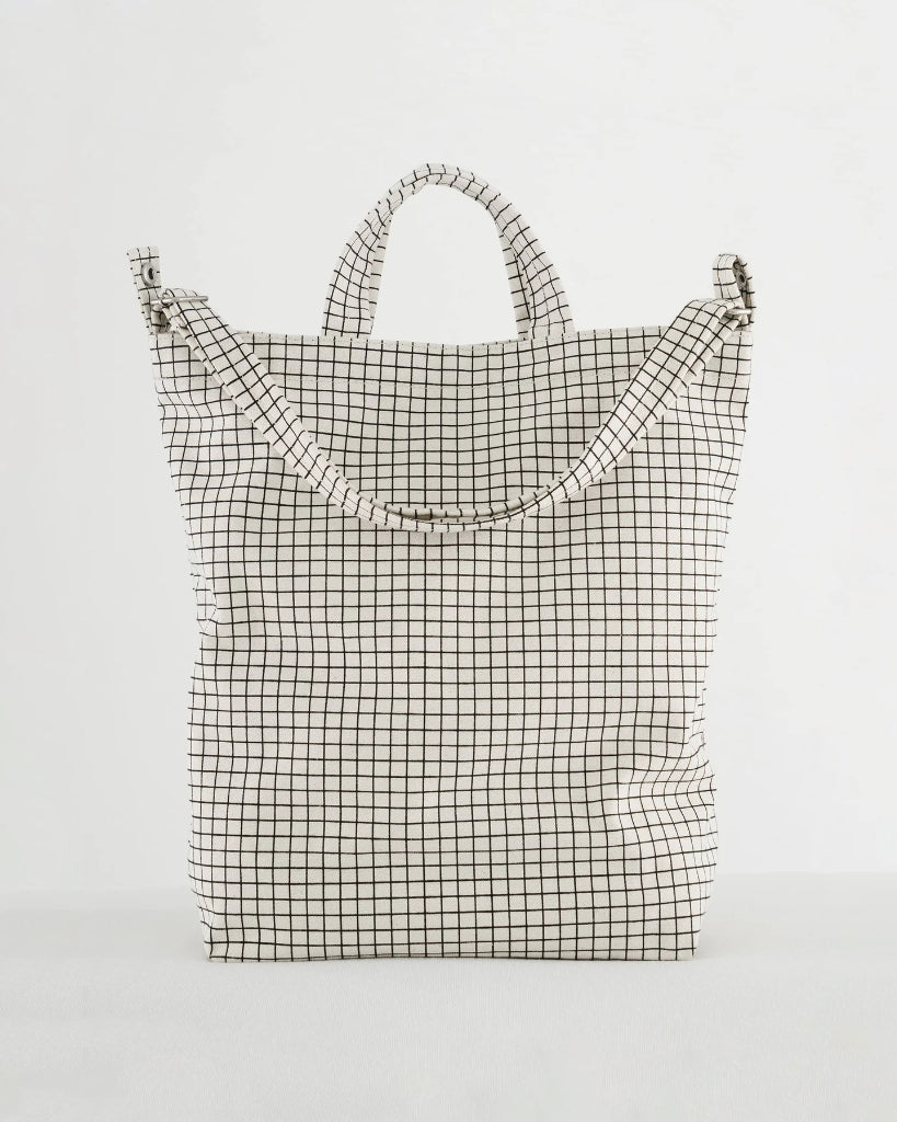 Duck Zip Bag - Natural Grid