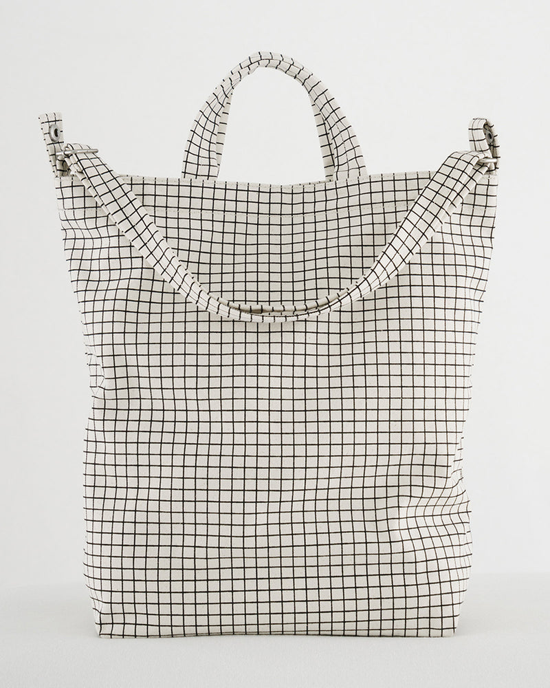 Duck Zip Bag - Natural Grid [PRE ORDER]