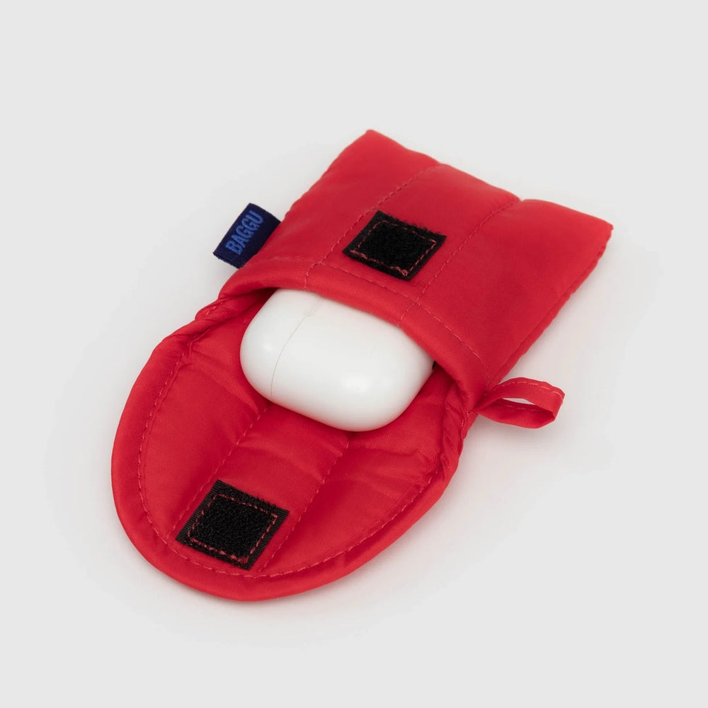 Puffy Earbuds Case - Candy Apple