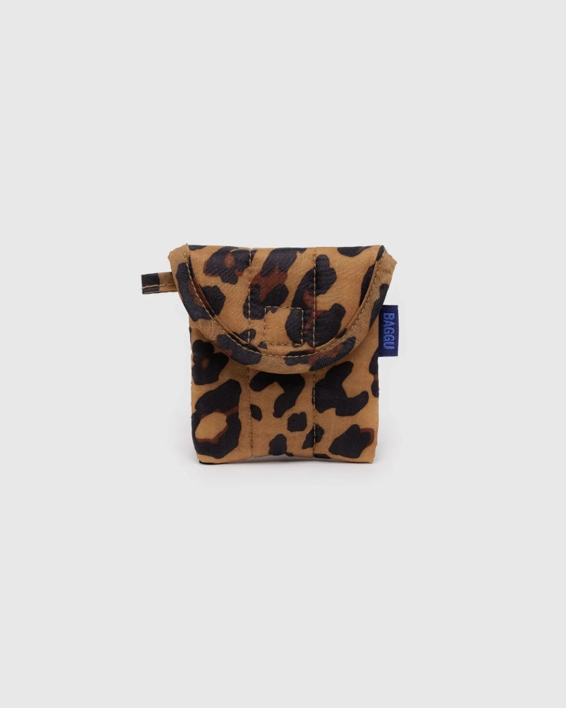 Puffy Earbuds Case - Leopard