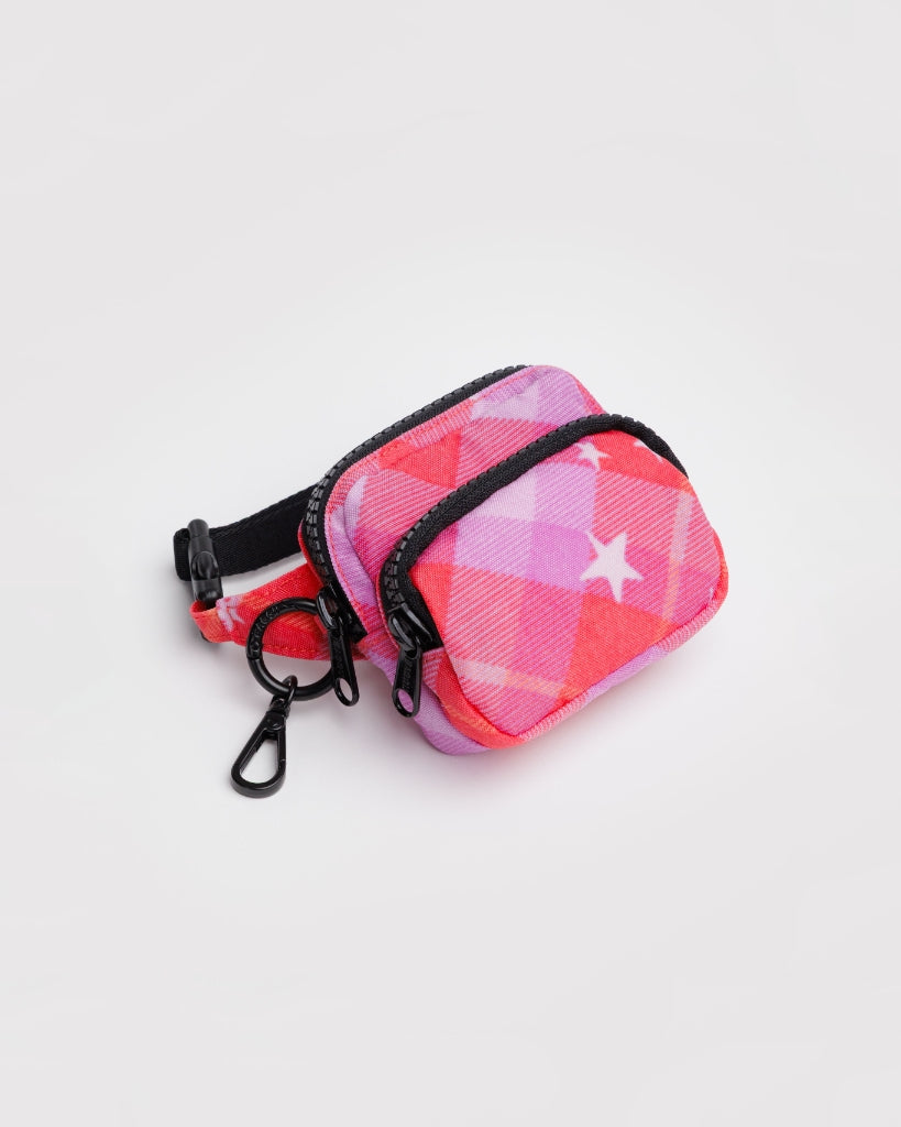 Charm Fanny Pack - Pink Star Plaid [PRE ORDER]