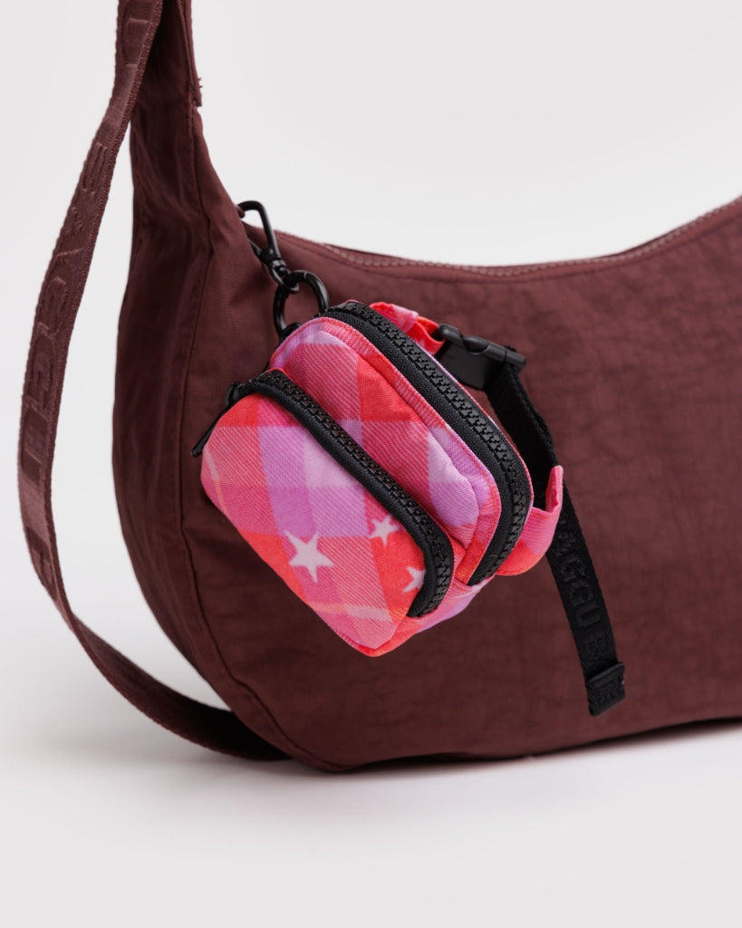 Charm Fanny Pack - Pink Star Plaid [PRE ORDER]