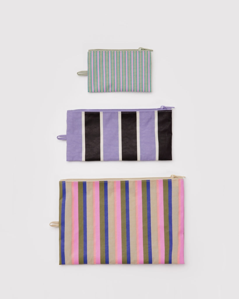 Flat Pouch Set - Candy Shop Stripes