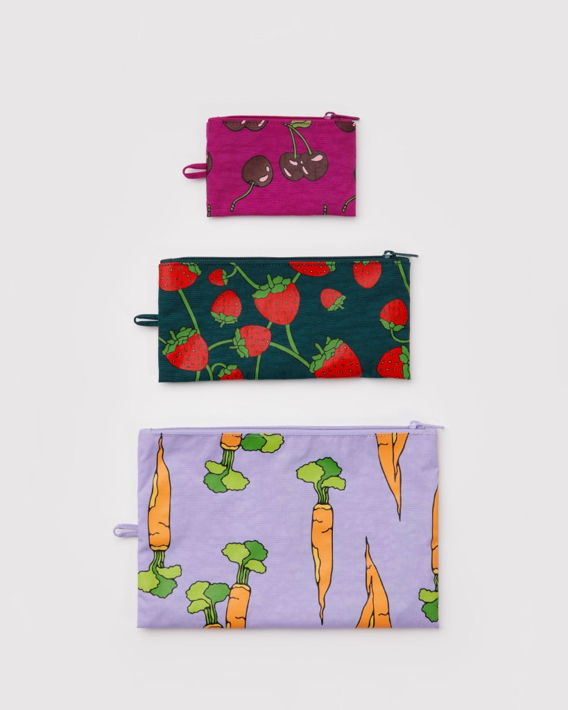 Flat Pouch Set - Carrots & Berries
