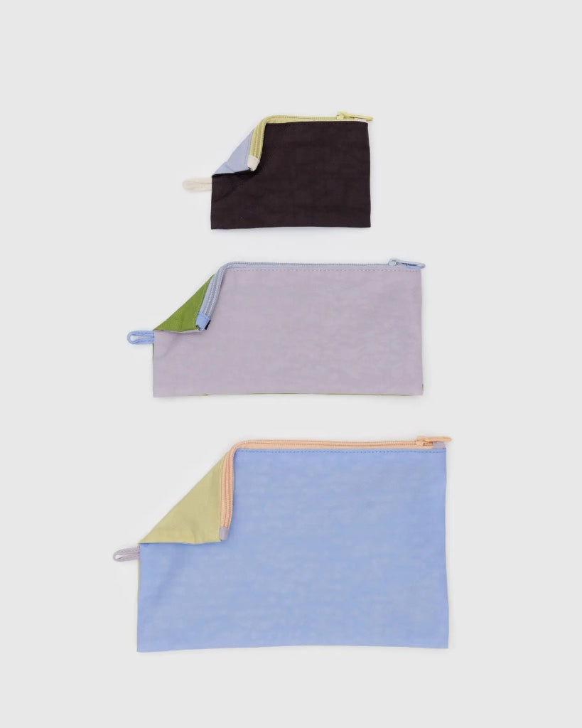 Flat Pouch Set - Pastels Colorblock