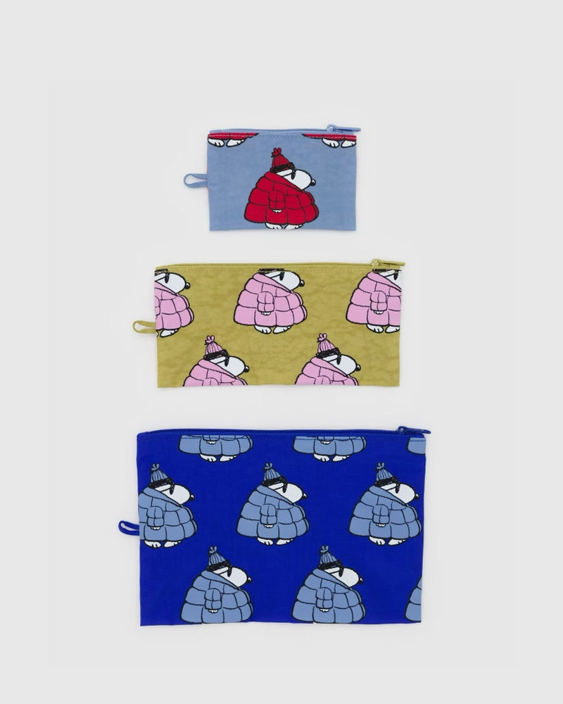 Flat Pouch Set - Puffer Snoopy