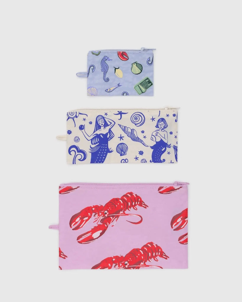 Flat Pouch Set - Sea Creatures
