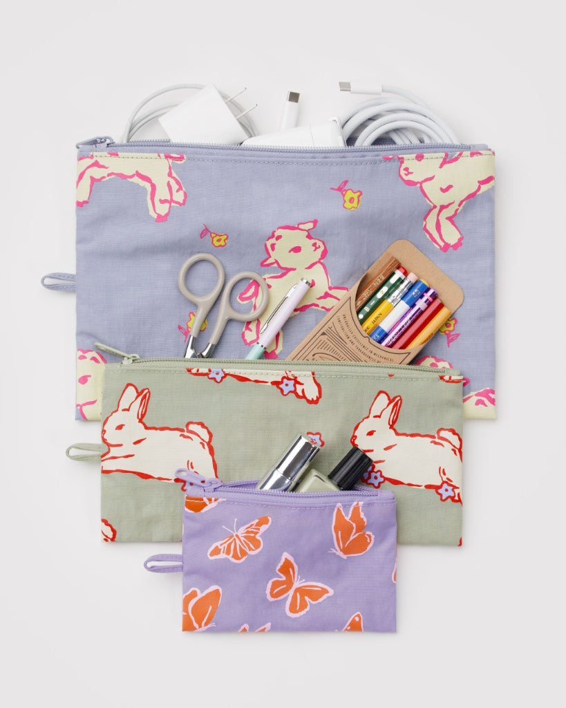 Flat Pouch Set - Spring Animals