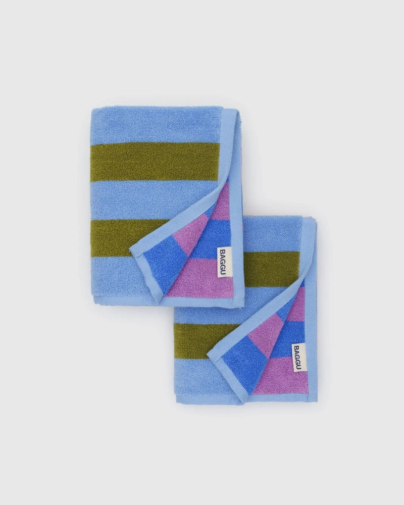 Hand Towel Set Of Two - Cabana Stripe Mix [PRE ORDER]