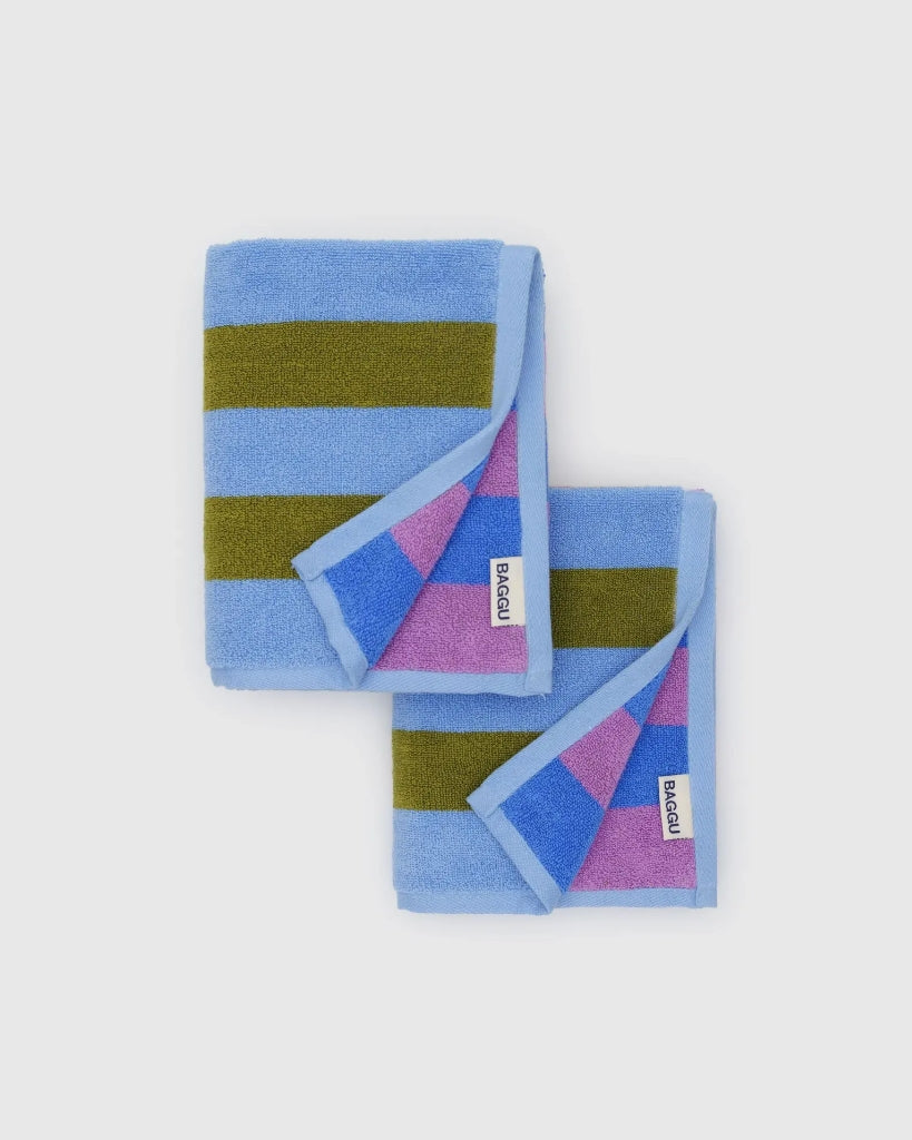 Hand Towel Set Of Two - Cabana Stripe Mix [PRE ORDER]