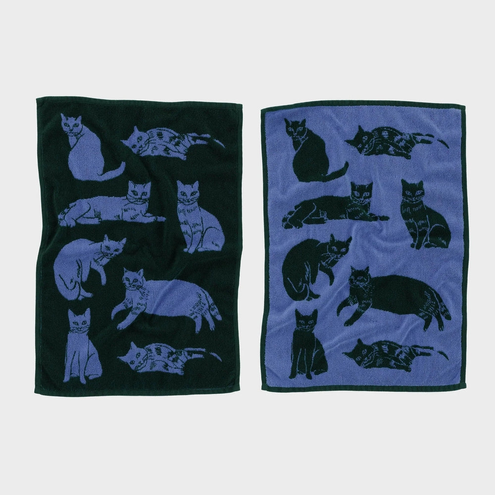 Hand Towel Set Of Two - Cats