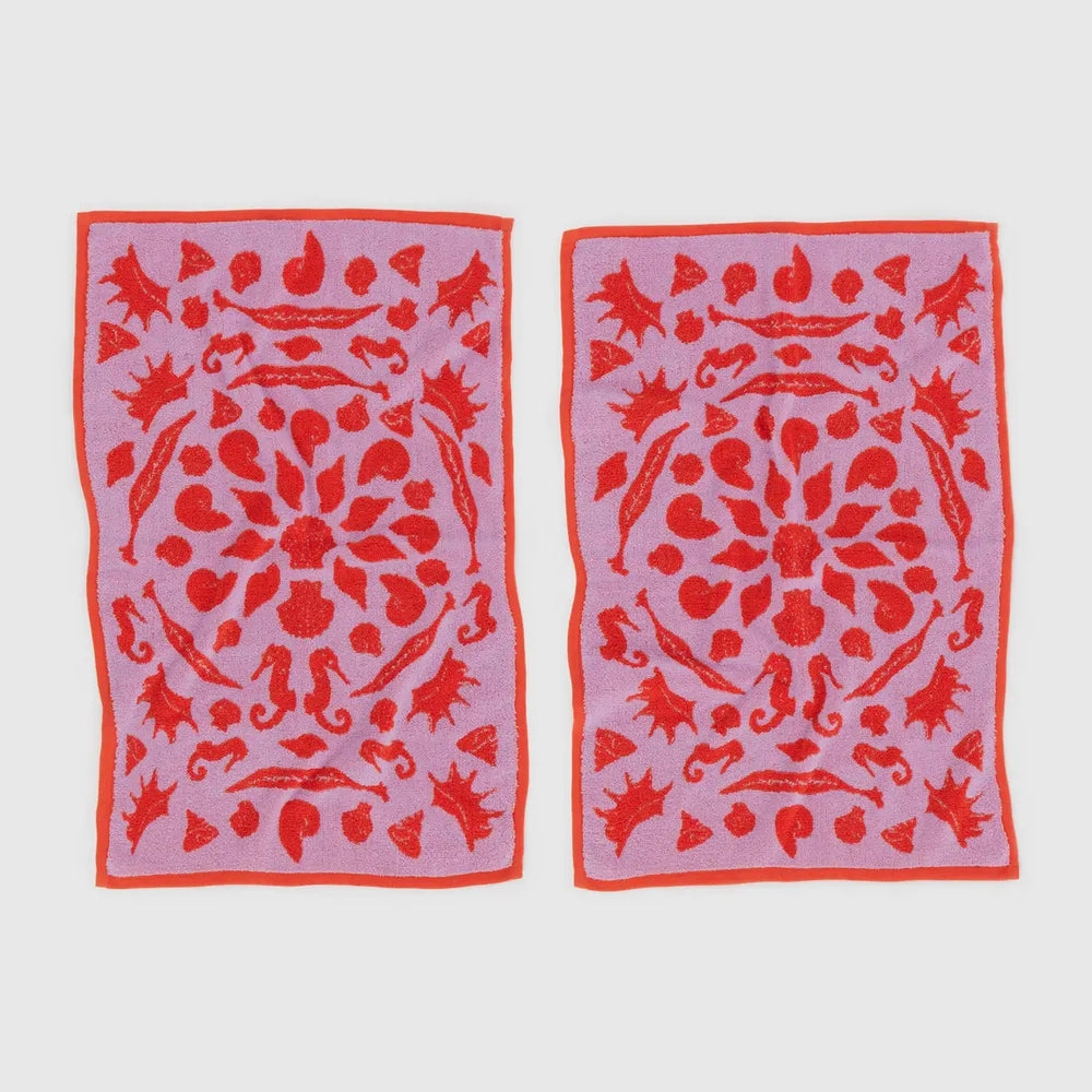 Hand Towel Set Of Two - Sea Shells [PRE ORDER]