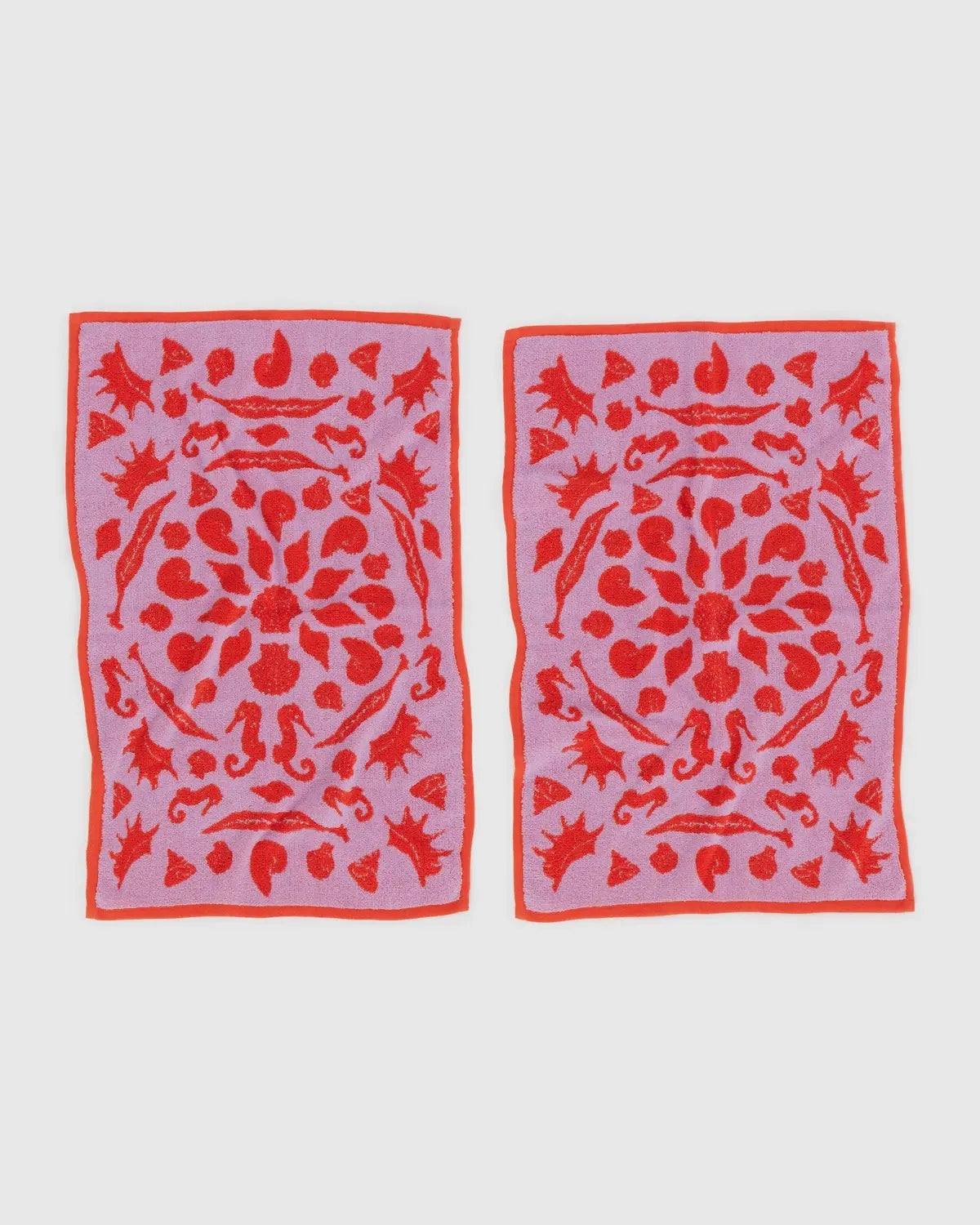 Hand Towel Set Of Two - Sea Shells [PRE ORDER]