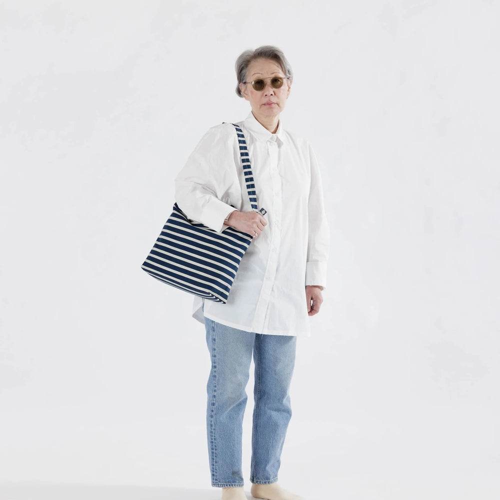 
                      
                        Horizontal Zip Duck Bag - Navy Stripe
                      
                    