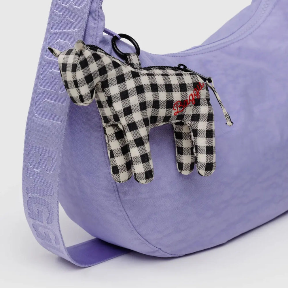 Horse Charm - Black & White Gingham [PRE ORDER]