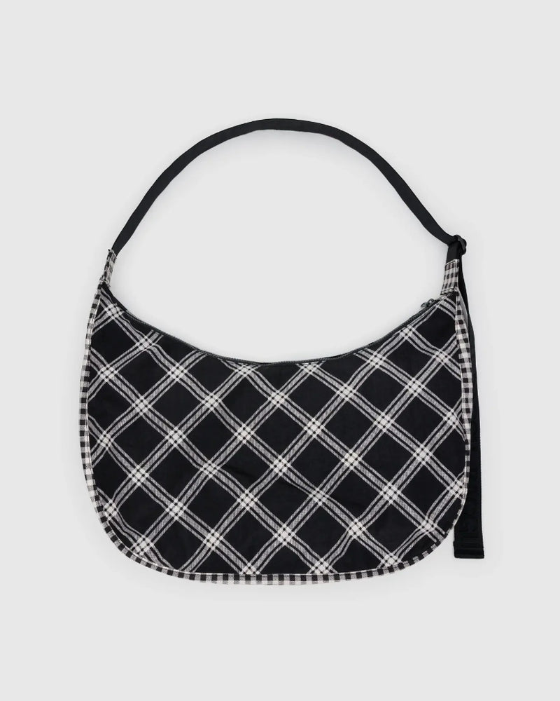 Large Crescent Bag - Mixed Plaid [PRE ORDER]