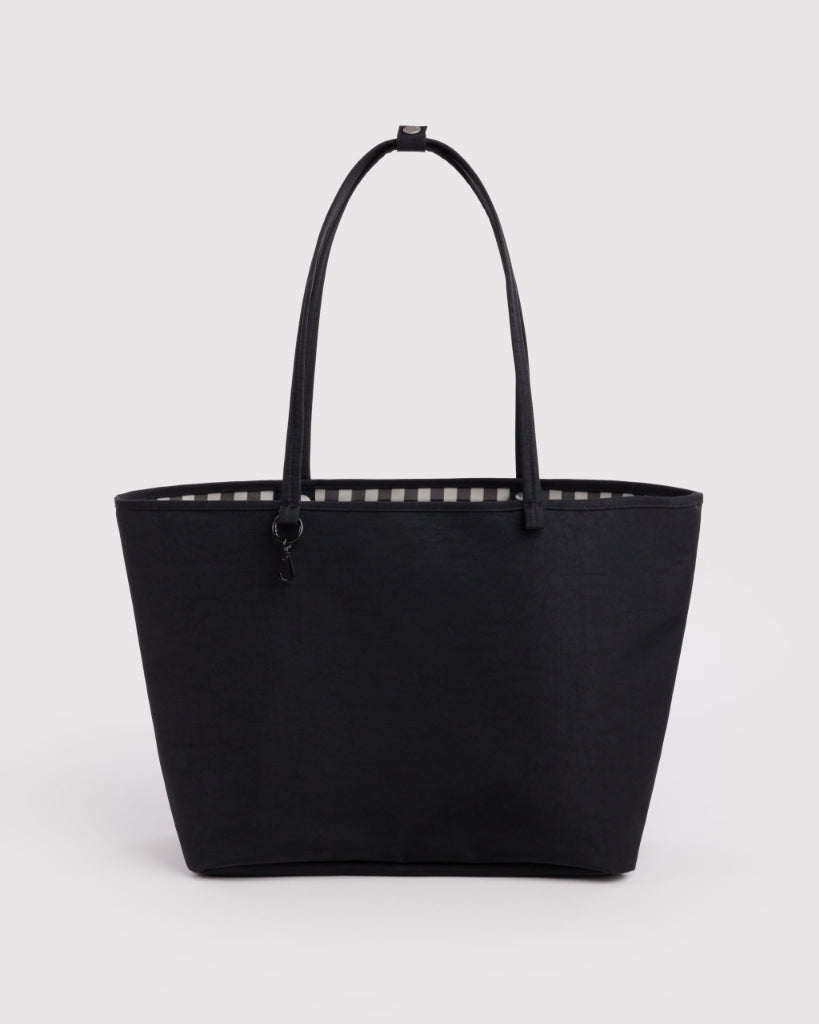 Large Nylon Reversible Tote - Black Mix