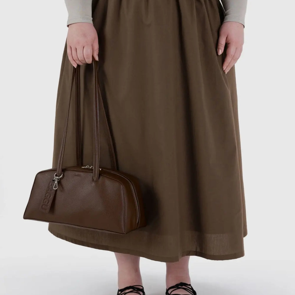 
                      
                        Medium Recycled Leather Bowler Bag - Brown
                      
                    