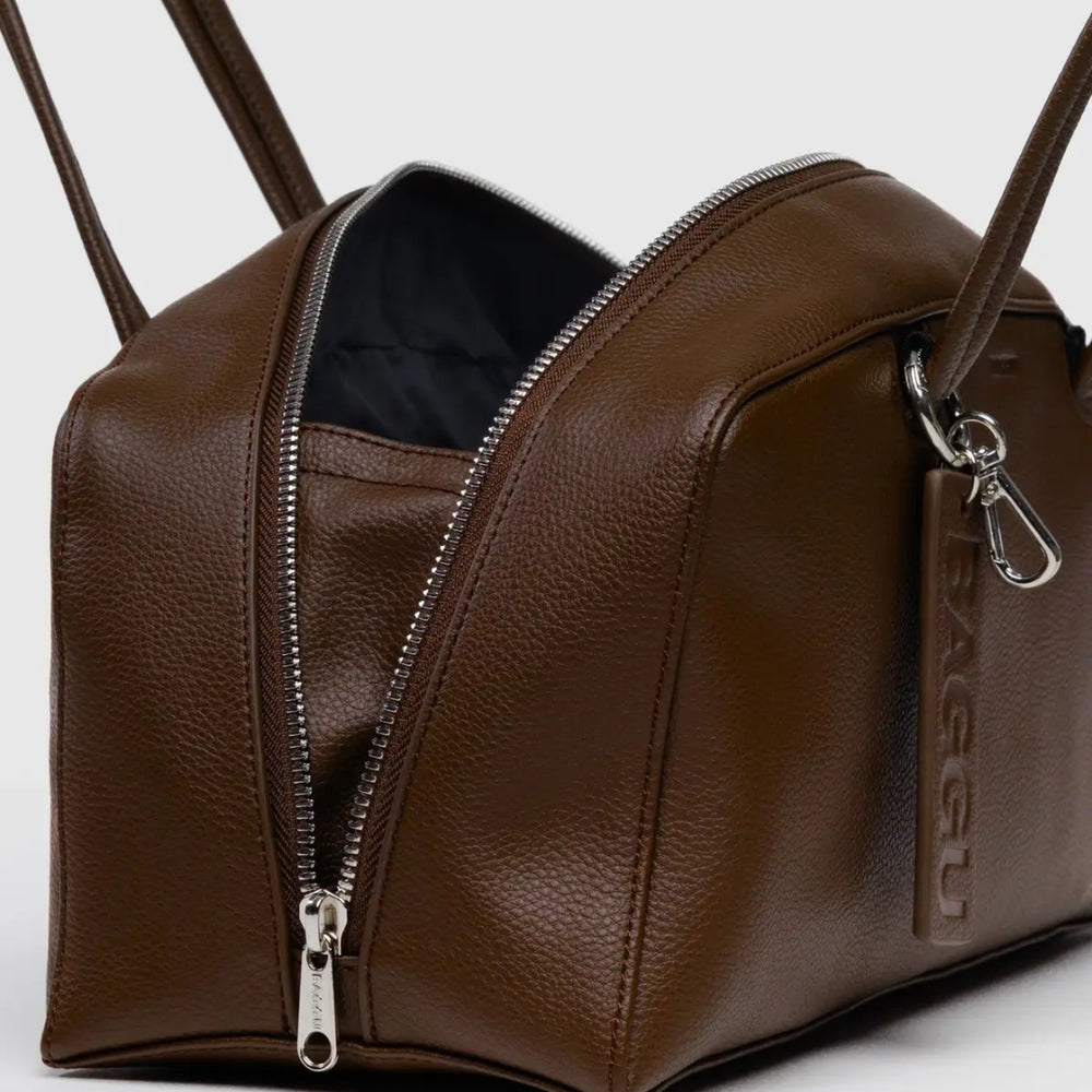 
                      
                        Medium Recycled Leather Bowler Bag - Brown
                      
                    