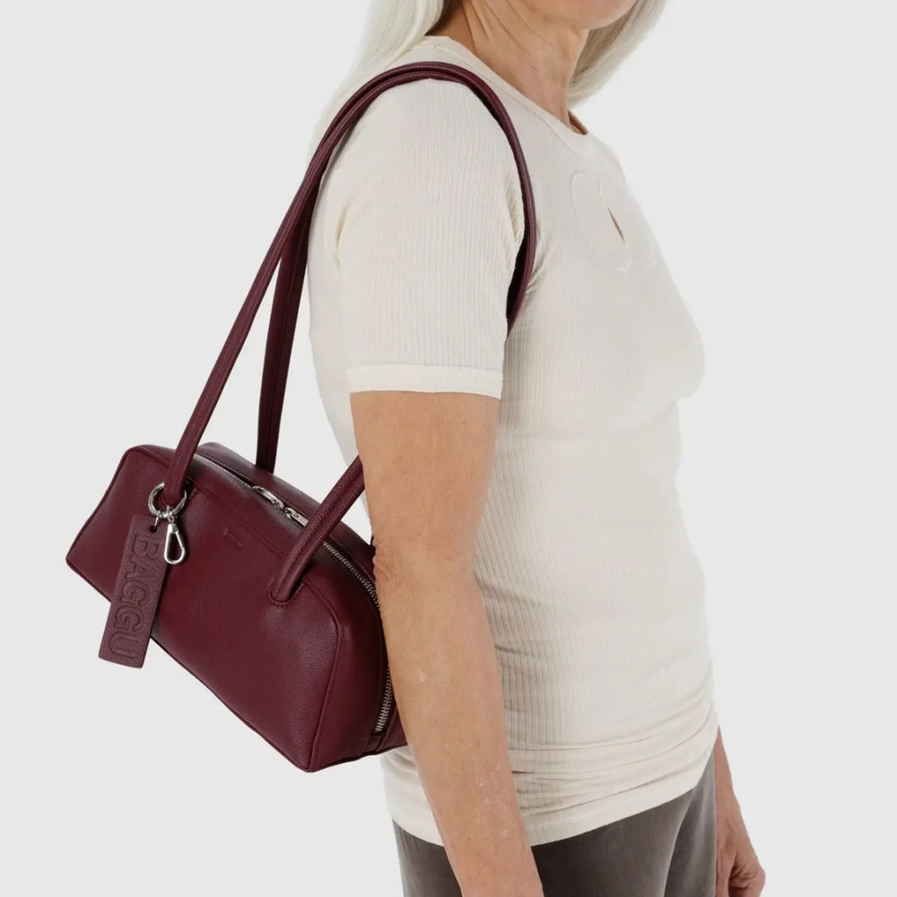 
                      
                        Small Recycled Leather Bowler Bag - Mahogany [PRE ORDER]
                      
                    