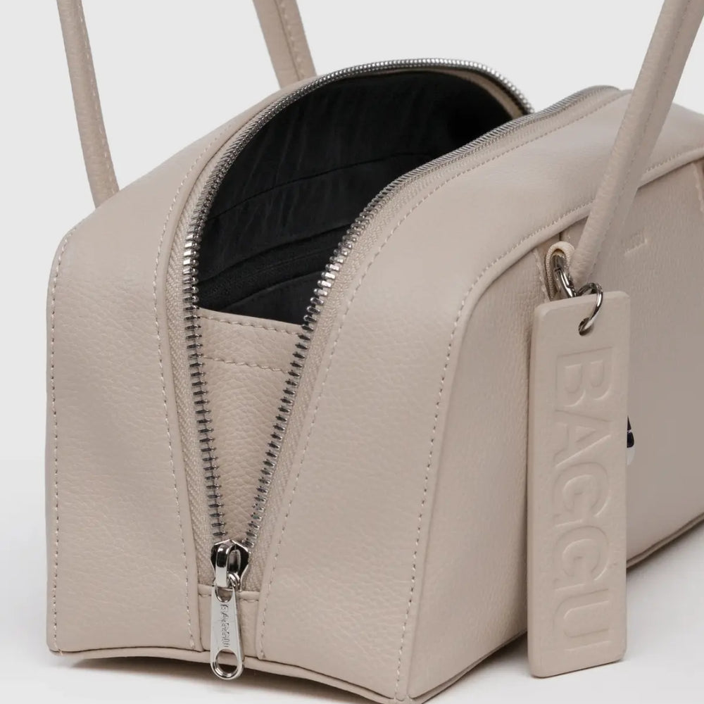 
                      
                        Small Recycled Leather Bowler Bag - Stone
                      
                    