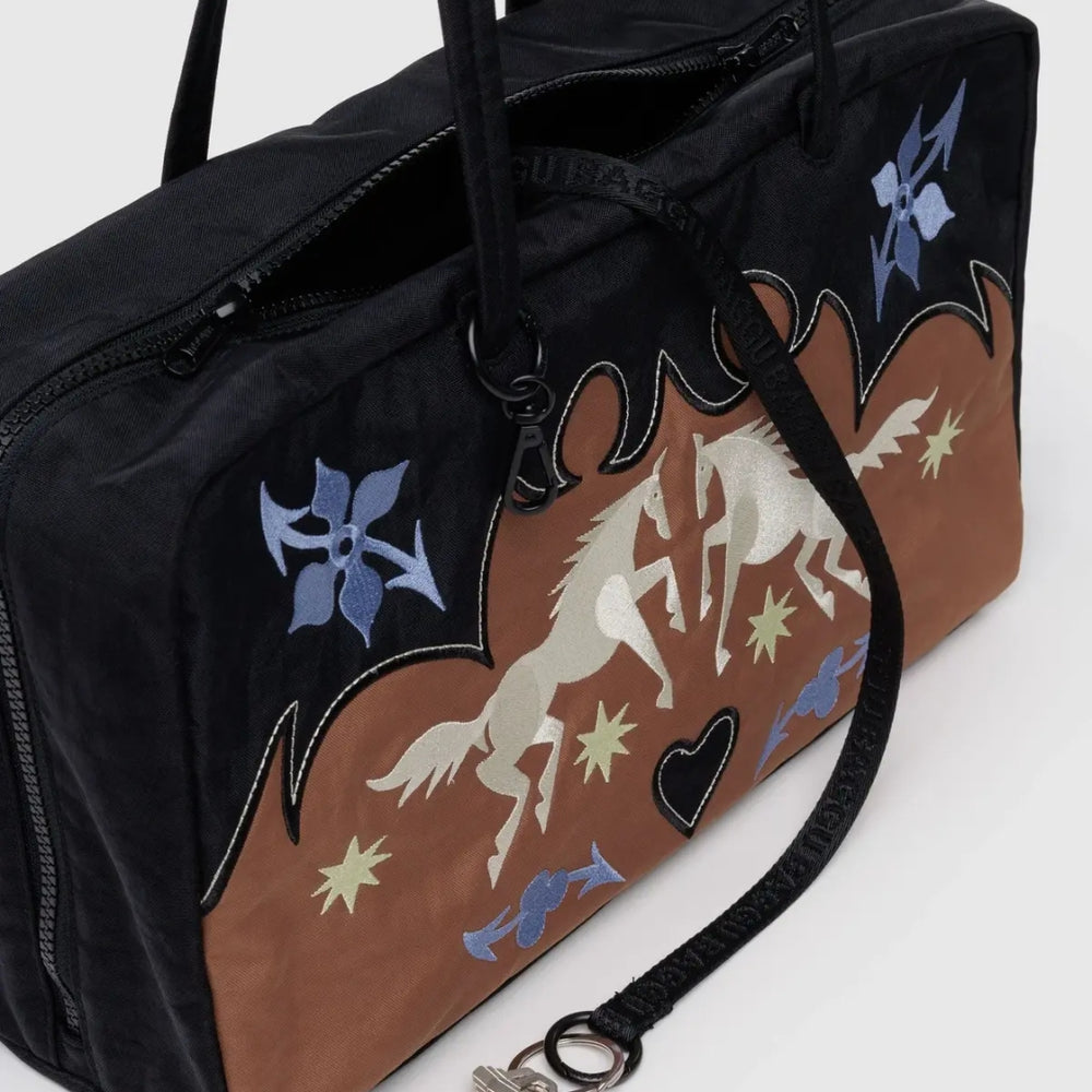 
                      
                        Medium Nylon Bowler Bag - Western Appliqué [PRE ORDER]
                      
                    