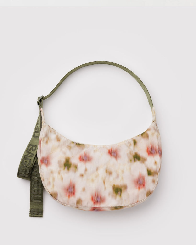 Medium Crescent Bag - Abstract Floral [PRE ORDER]