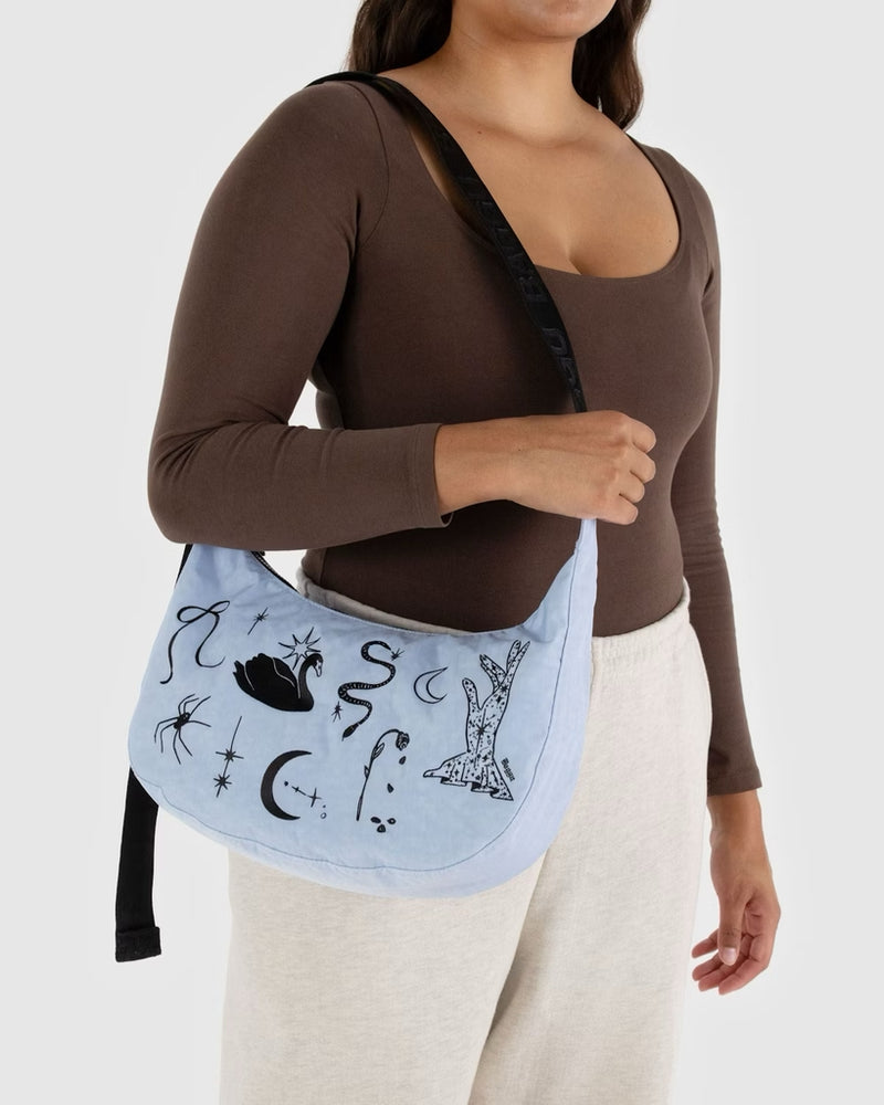 
                      
                        Medium Crescent Bag - Embroidered Ballet Icons
                      
                    