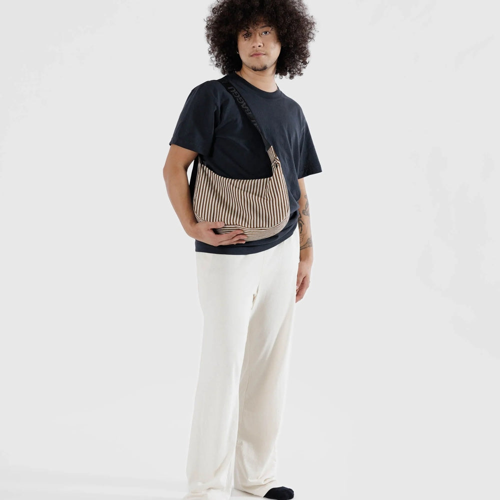 
                      
                        Medium Crescent Bag - Brown Stripe
                      
                    