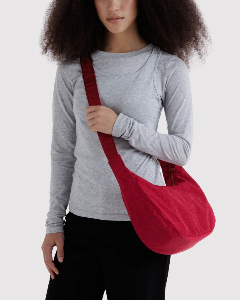 Medium Crescent Bag - Cherry