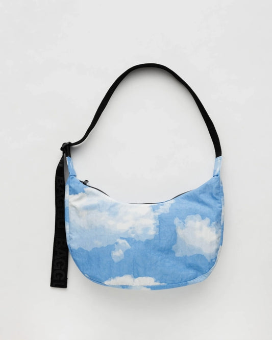 Medium Crescent Bag - Clouds